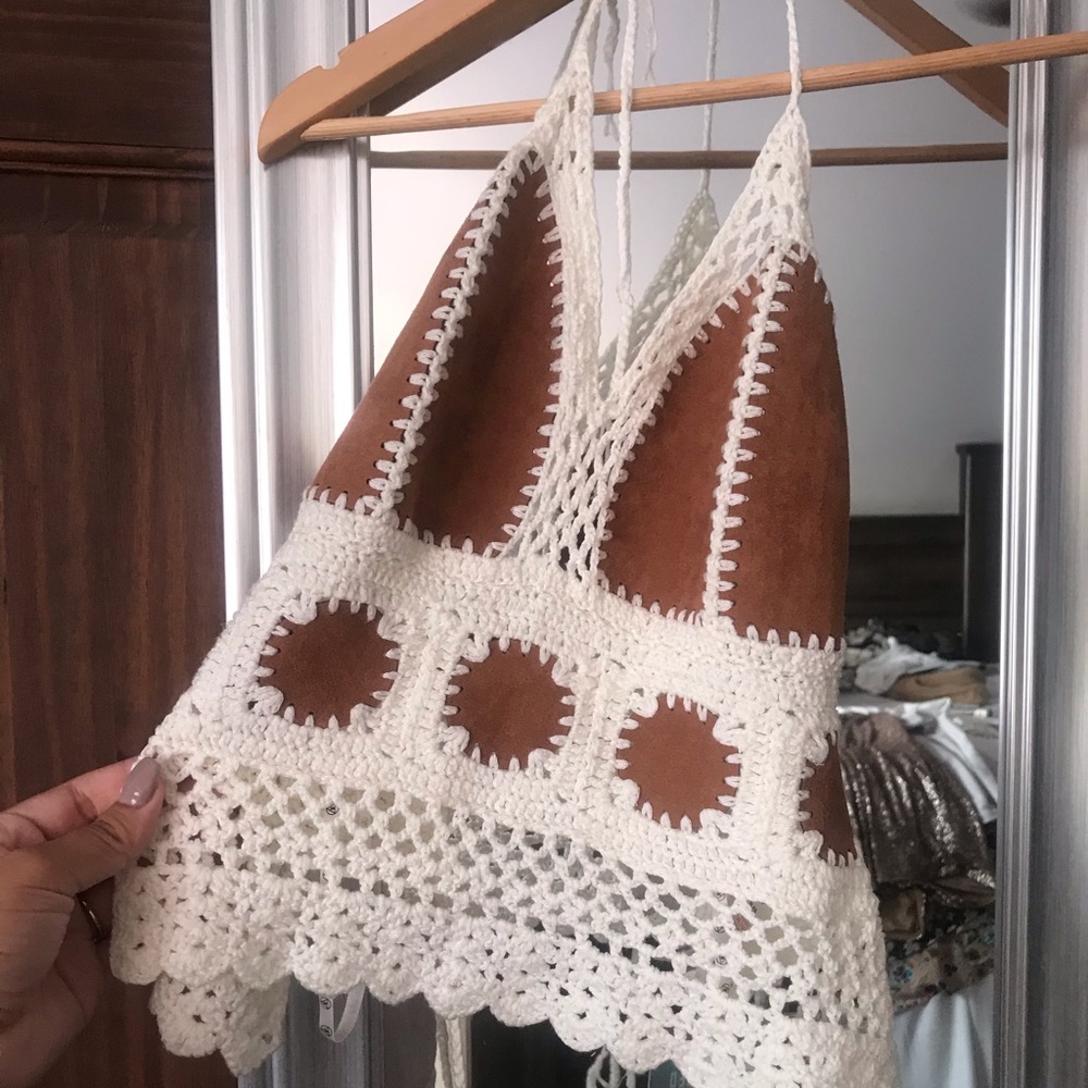 Missguided crochet top